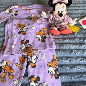 Girls Halloween Mickey Mouse Pajama Set - Lavender